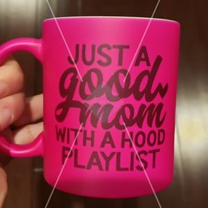 Just aGood mom with a hood playlist coffee cup mug